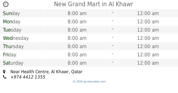 safari mall qatar opening hours